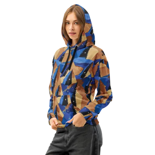 Midnight Alpine on a Cotton Hoodie