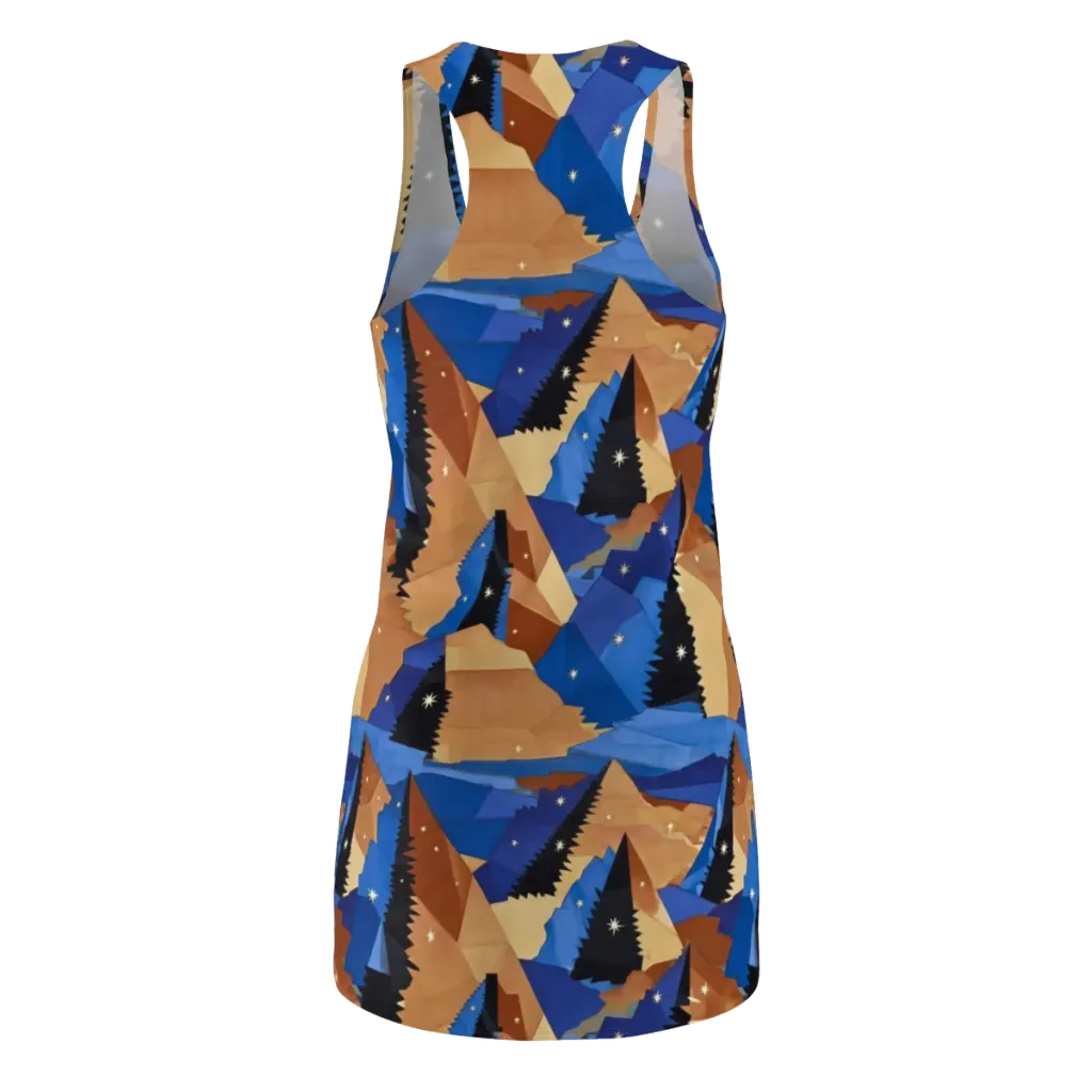 Midnight Alpine on Racerback Dress — Back
