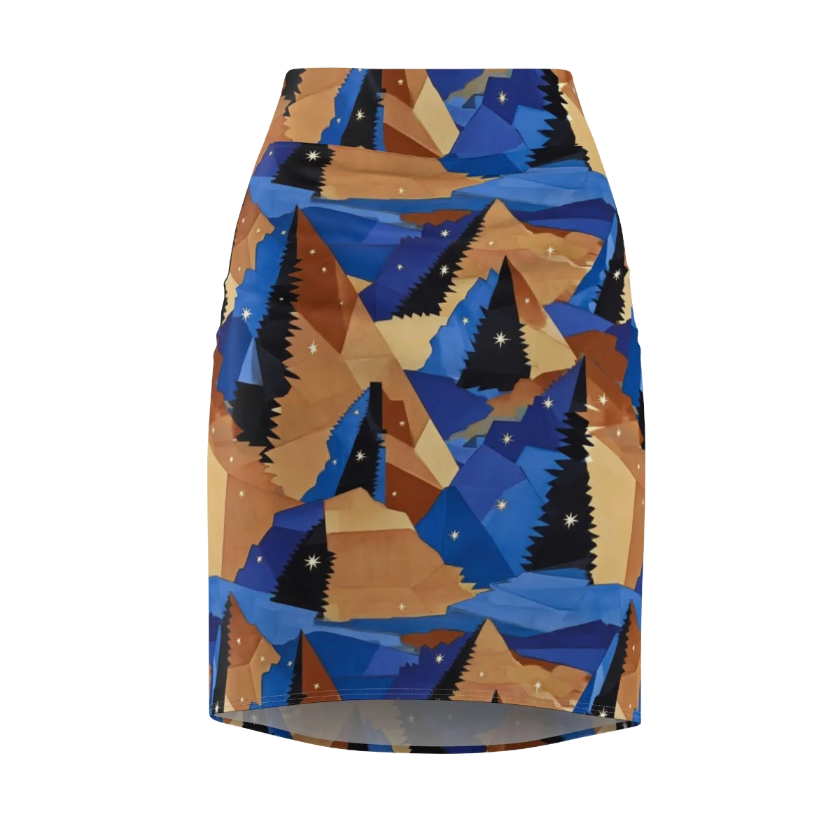 Midnight Alpine on Pencil Skirt — Front