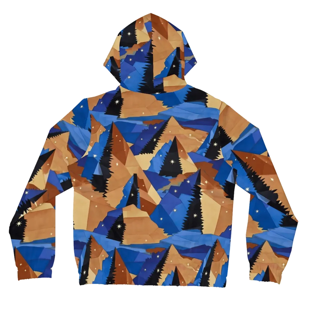Midnight Alpine on Women's Full-Zip Hoodie — Back