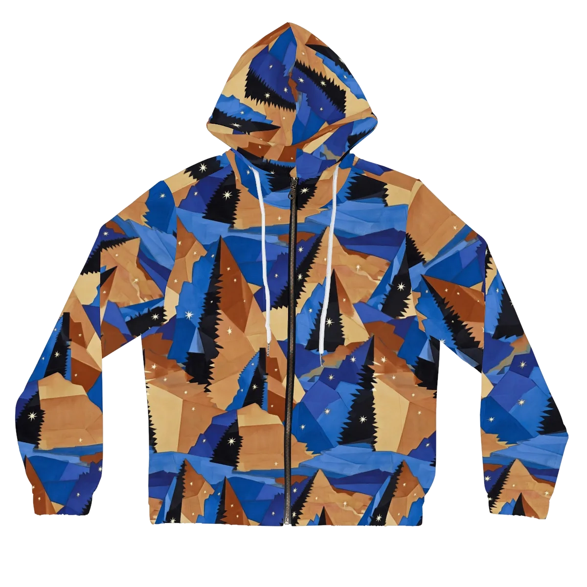 Midnight Alpine on Women's Full-Zip Hoodie — Front