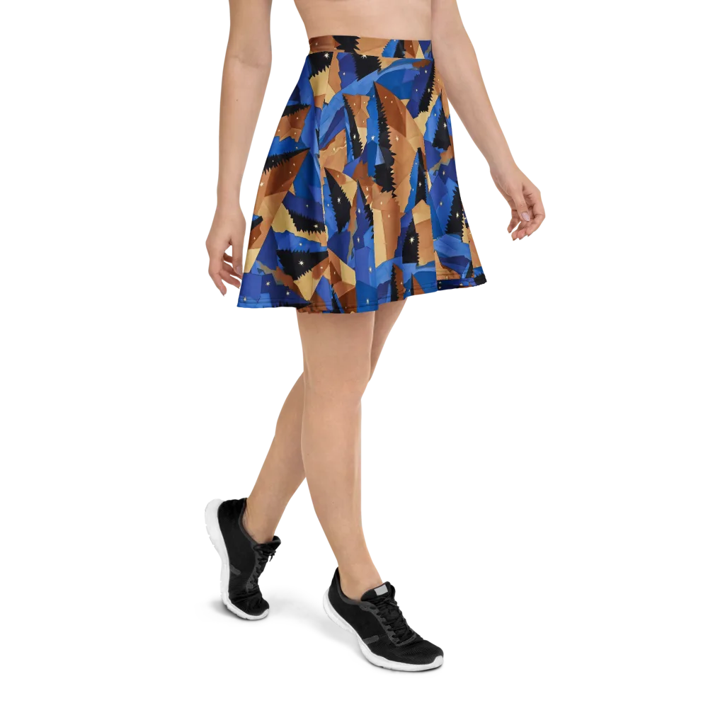 Midnight Alpine on Skater Skirt — Right