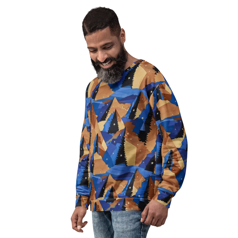 Midnight Alpine on Sweatshirt — Left Front