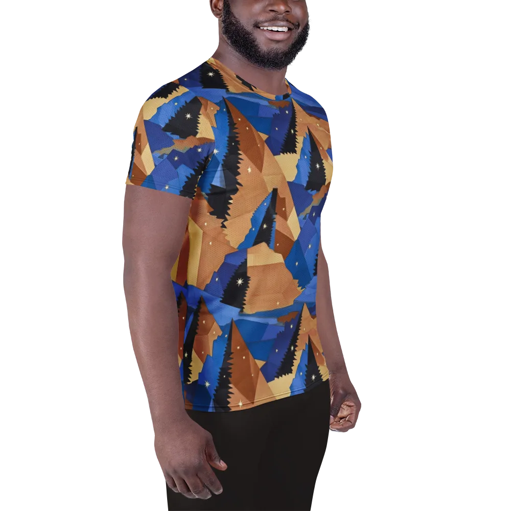 Midnight Alpine on Men's Athletic T-Shirt — Right