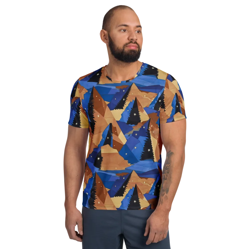 Midnight Alpine on Men's Athletic T-Shirt — Front