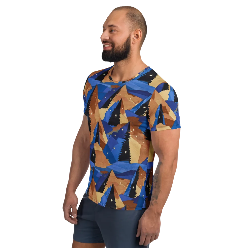 Midnight Alpine on Men's Athletic T-Shirt — Left