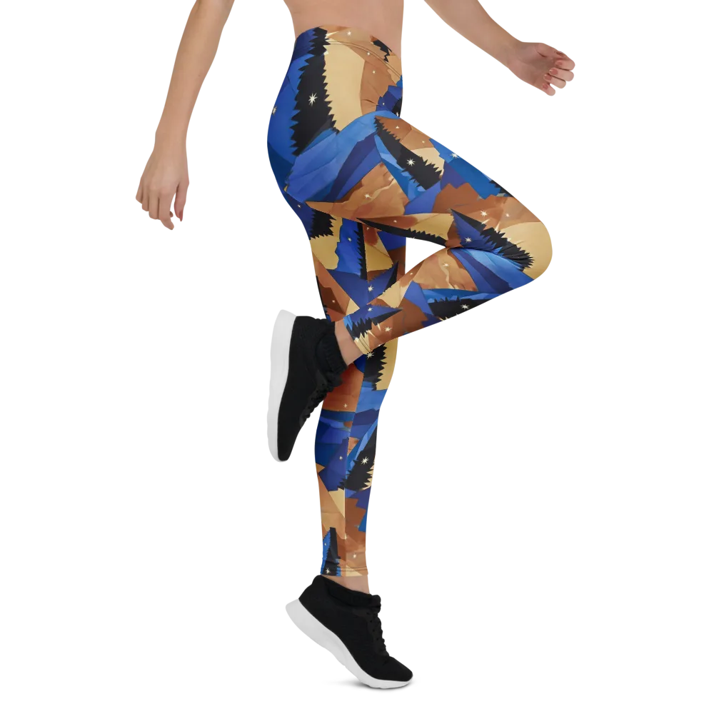 Midnight Alpine on Leggings — Right