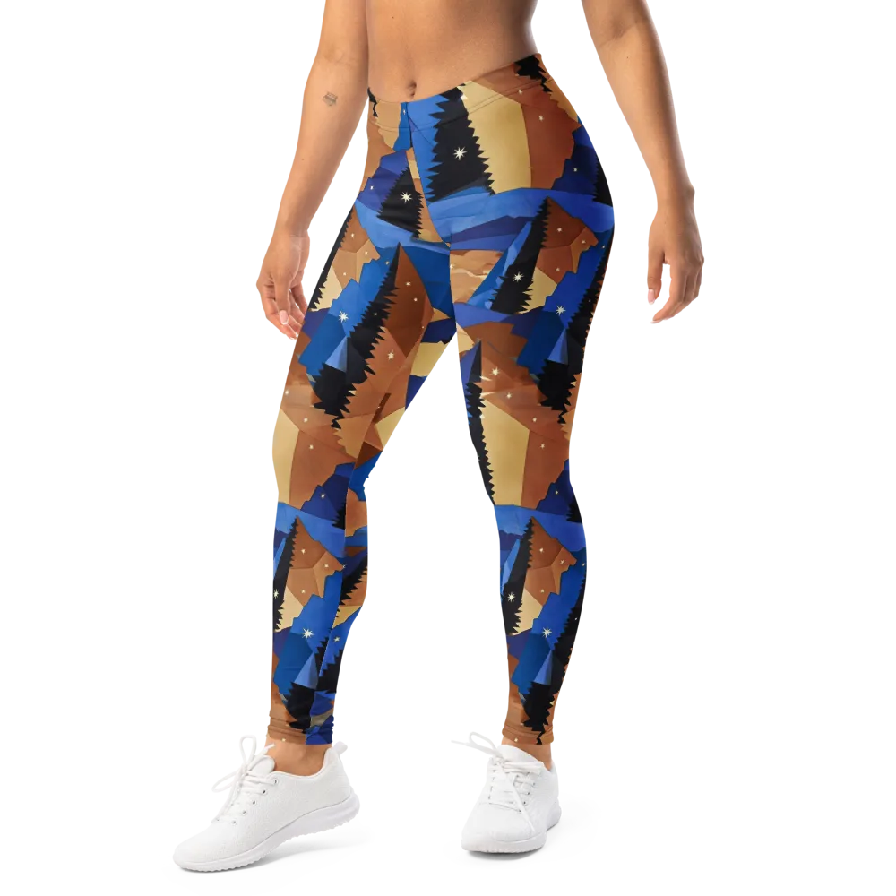 Midnight Alpine on Leggings — Left Front