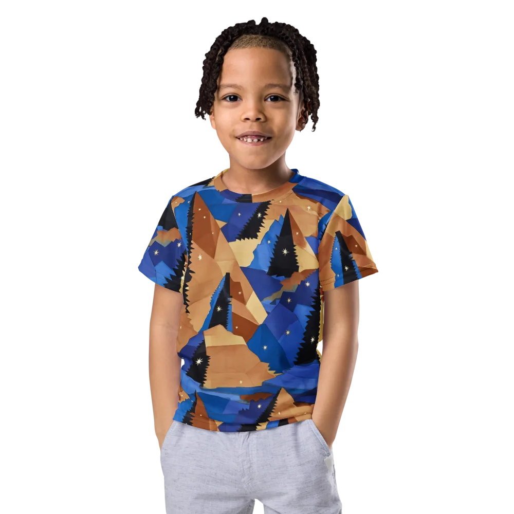 Midnight Alpine on Kids Crew Neck T-Shirt — Front