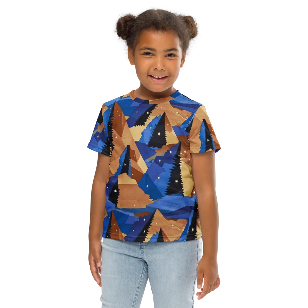 Midnight Alpine on Kids Crew Neck T-Shirt — Front