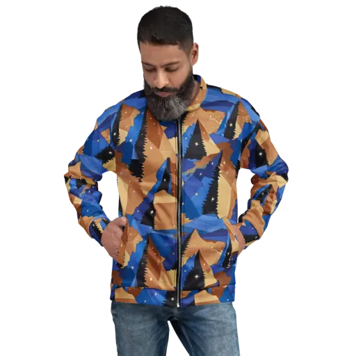 Midnight Alpine on a Bomber Jacket