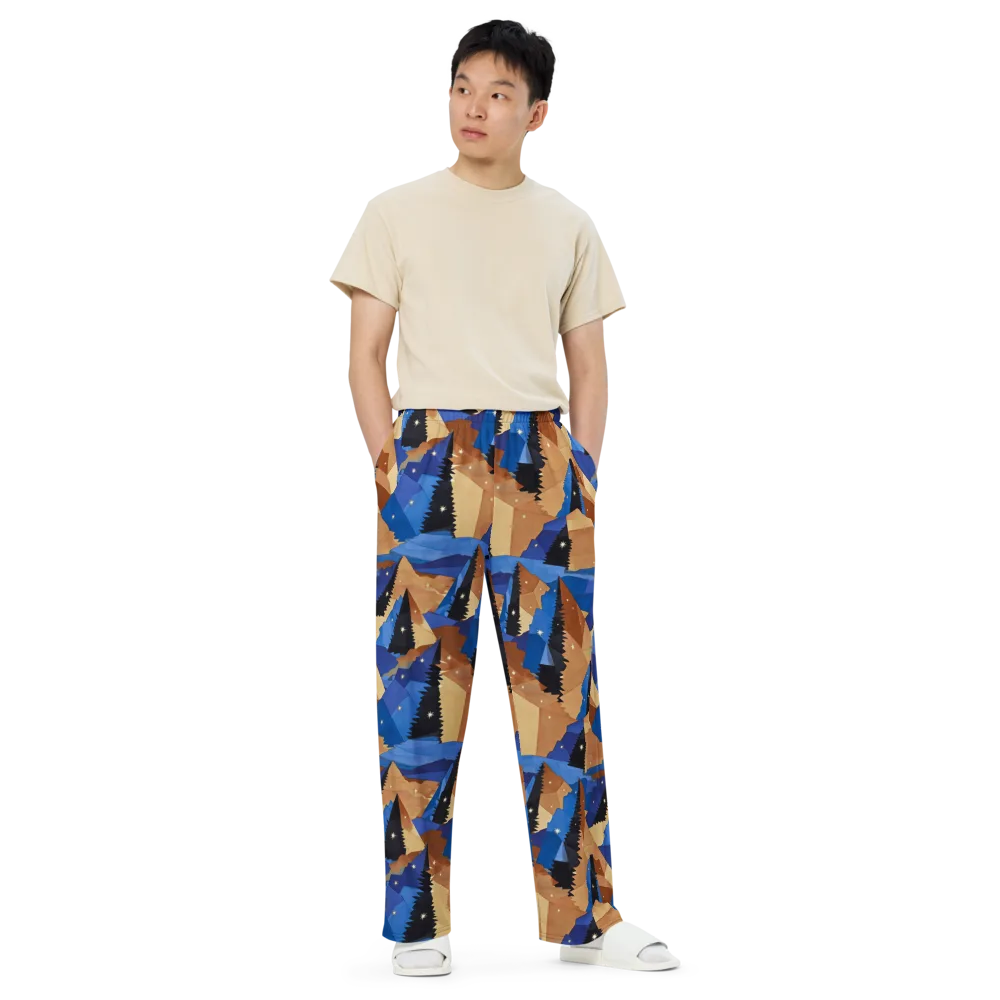 Midnight Alpine on Wide-Leg Pants — Front