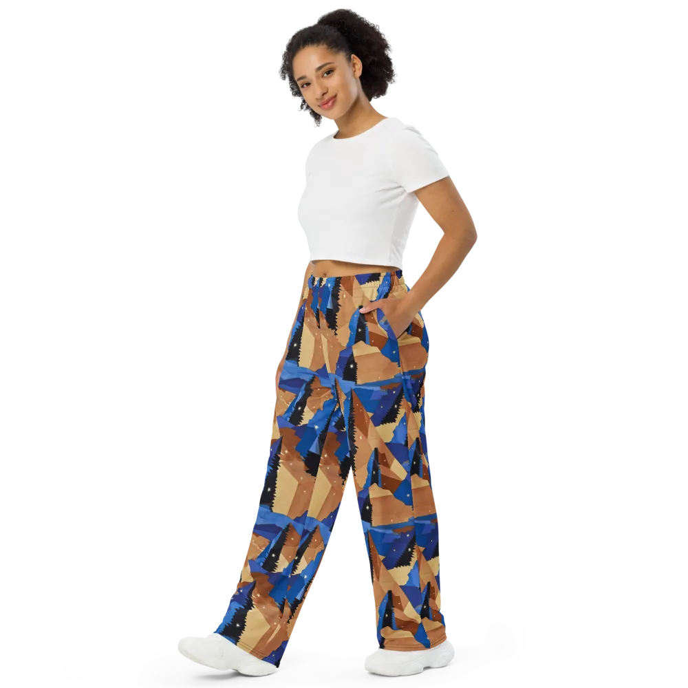 Midnight Alpine on Wide-Leg Pants — Left Front