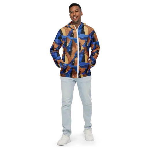 Midnight Alpine on a Men's Windbreaker