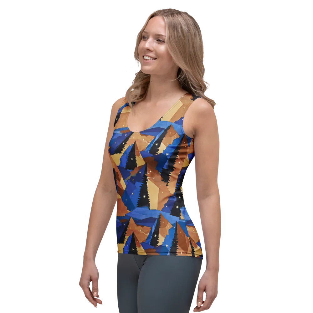 Midnight Alpine on Women's Tank Top — Left Front