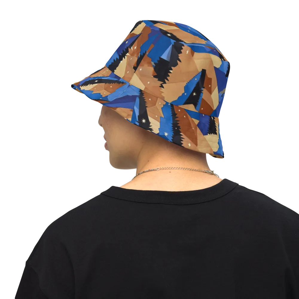 Midnight Alpine on Reversible Bucket Hat — Back Inside