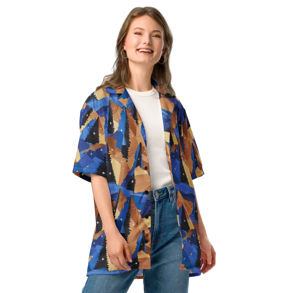 Midnight Alpine on Button Shirt — Front