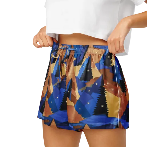 Midnight Alpine on a Women's Pajama Shorts