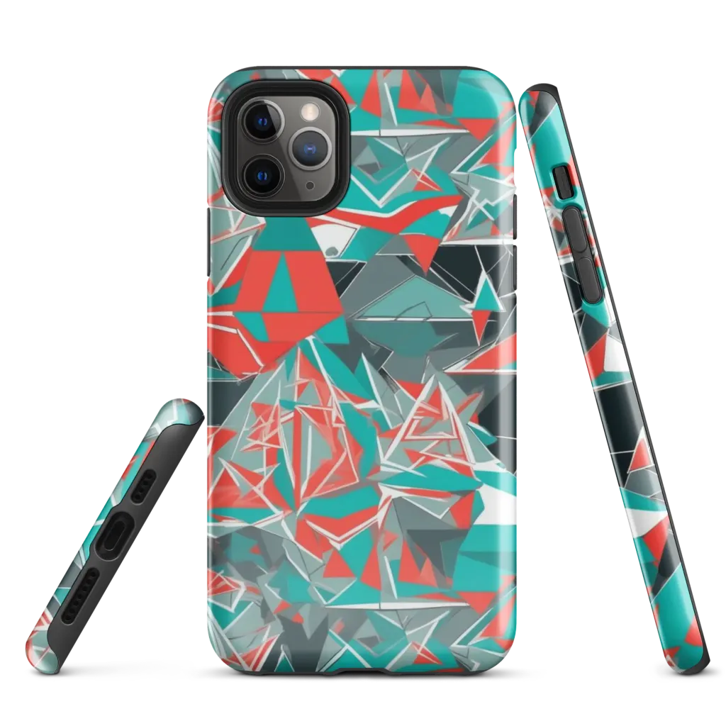 Coral Geometry on Tough Case for iPhone® — Front