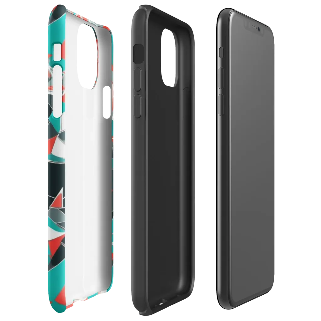 Coral Geometry on Tough Case for iPhone® — Right