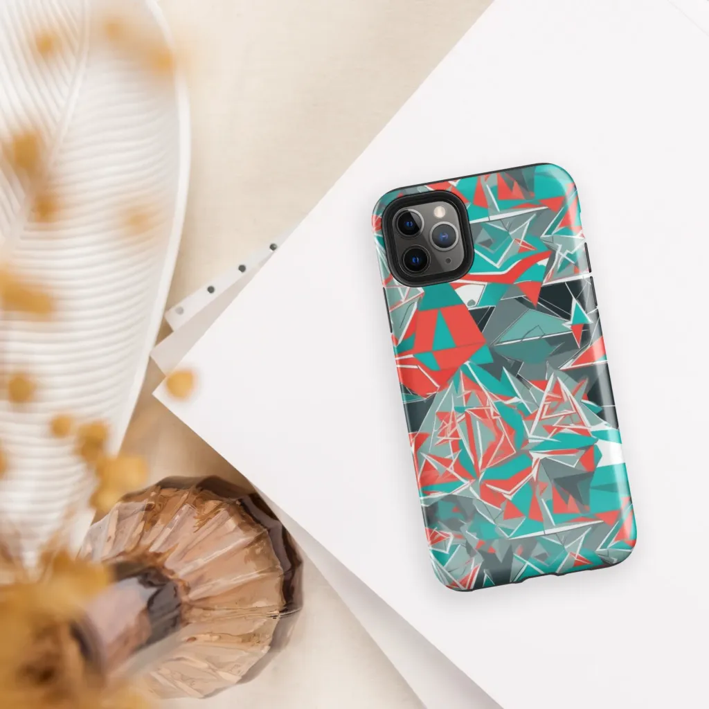 Coral Geometry on Tough Case for iPhone® — Front