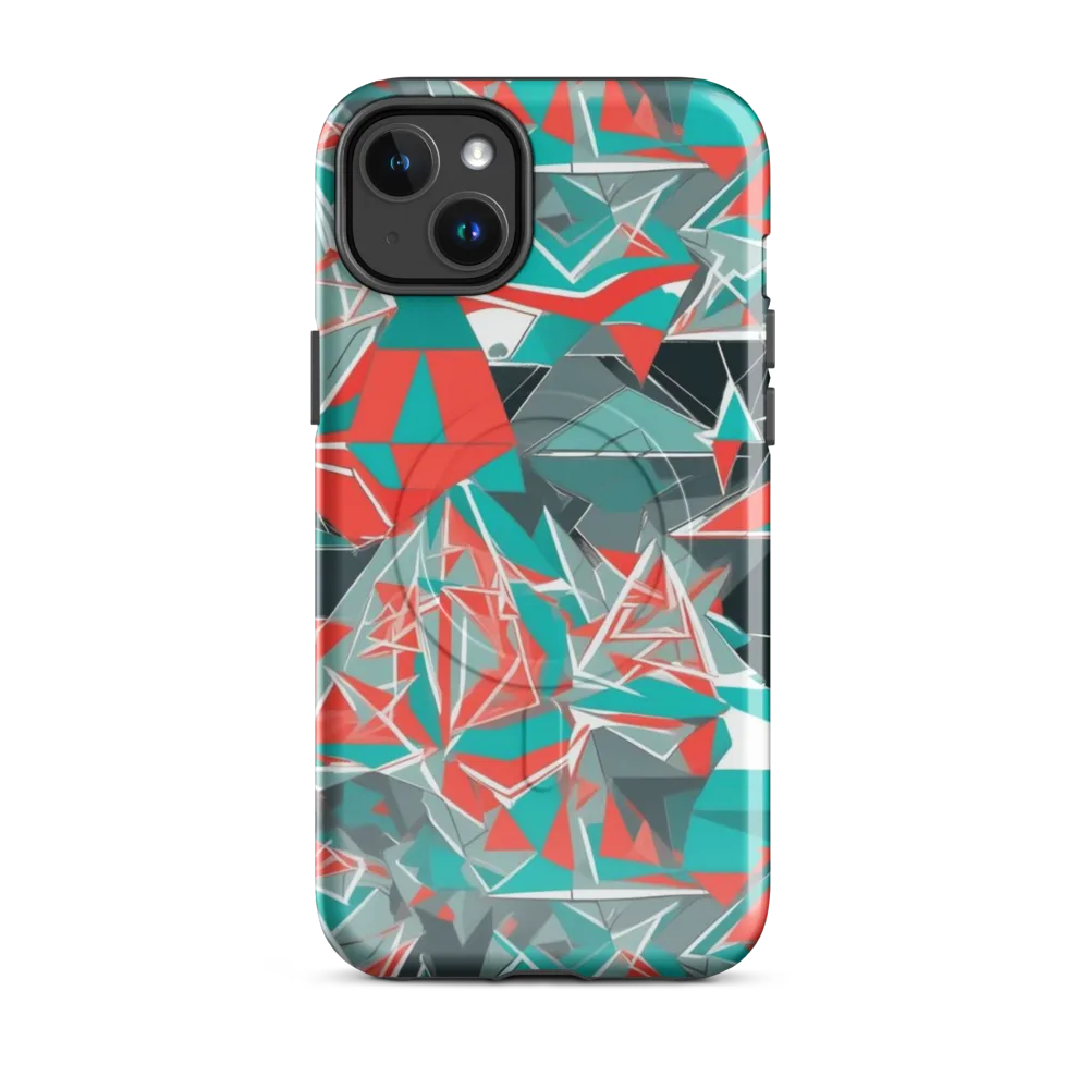 Coral Geometry on MagSafe Tough Case for iPhone® — Front