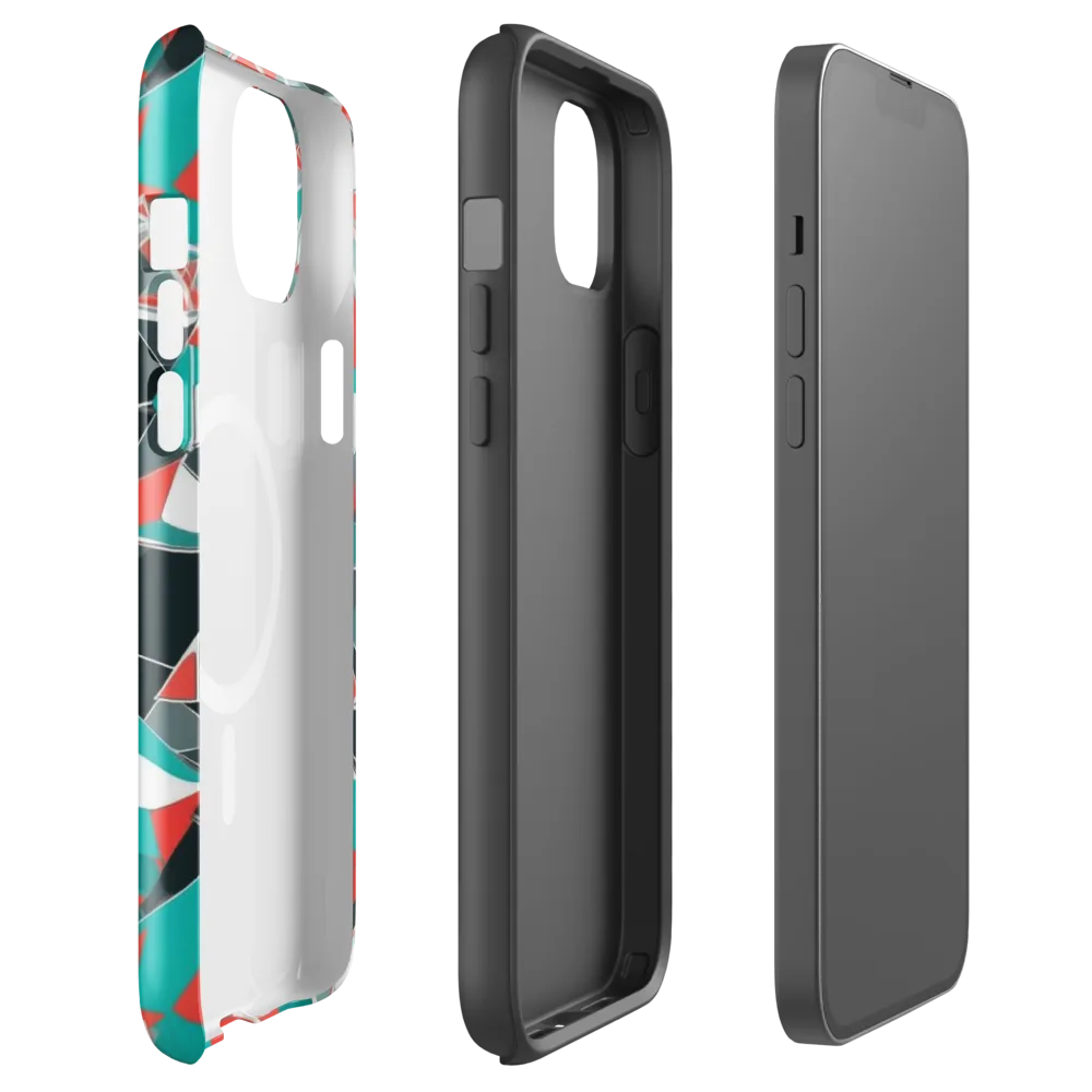 Coral Geometry on MagSafe Tough Case for iPhone® — Front