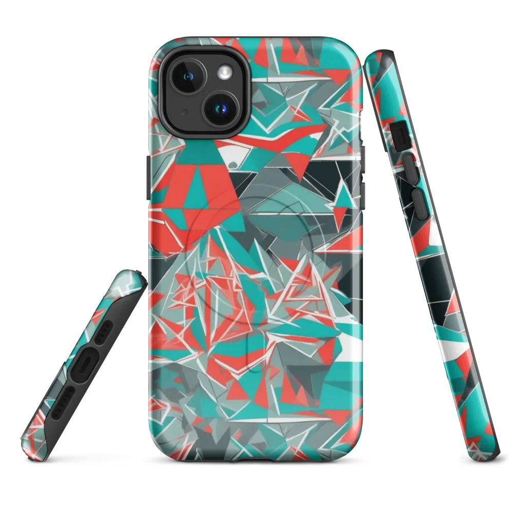 Coral Geometry on MagSafe Tough Case for iPhone® — Front