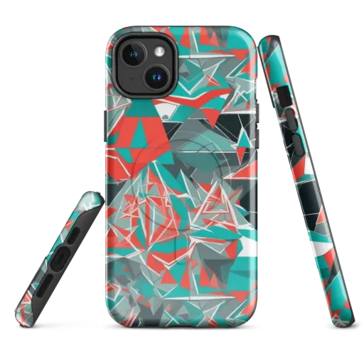 Coral Geometry on a MagSafe Tough Case for iPhone®