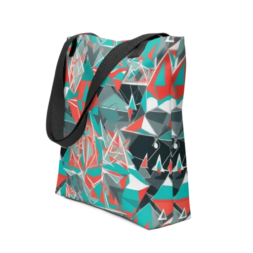 Coral Geometry on a Tote Bag