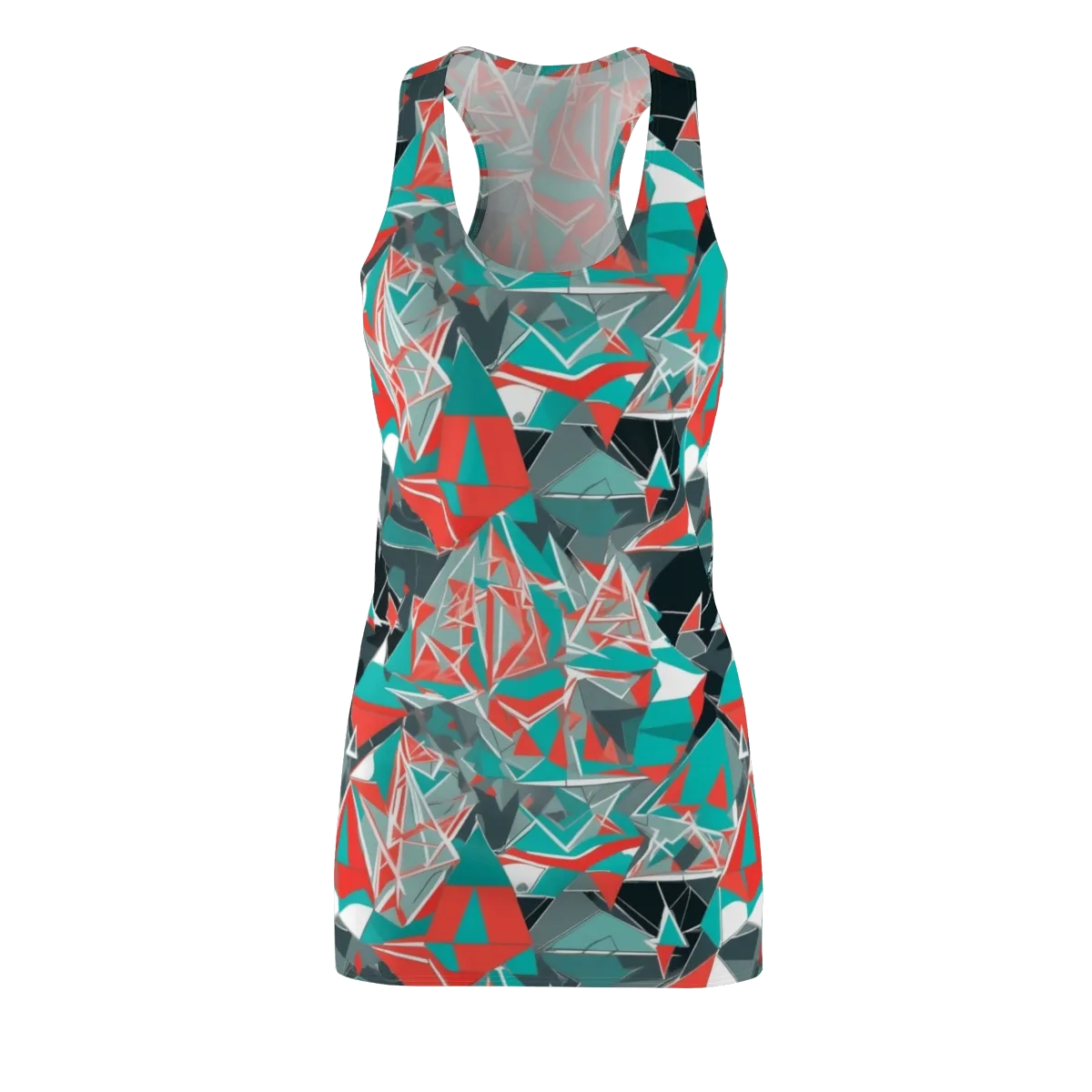 Coral Geometry on Racerback Dress — Front