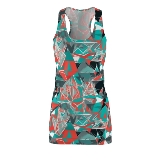 Coral Geometry on a Racerback Dress