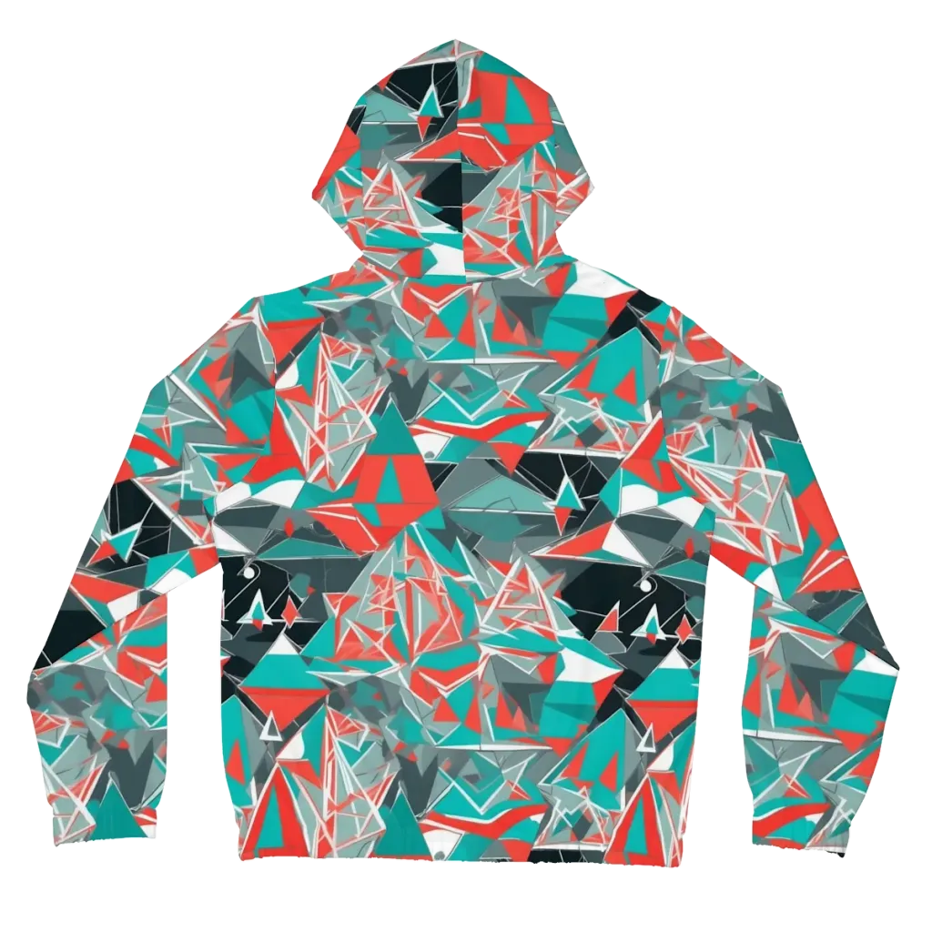 Coral Geometry on Women's Full-Zip Hoodie — Back
