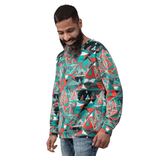 Coral Geometry on a Sweatshirt