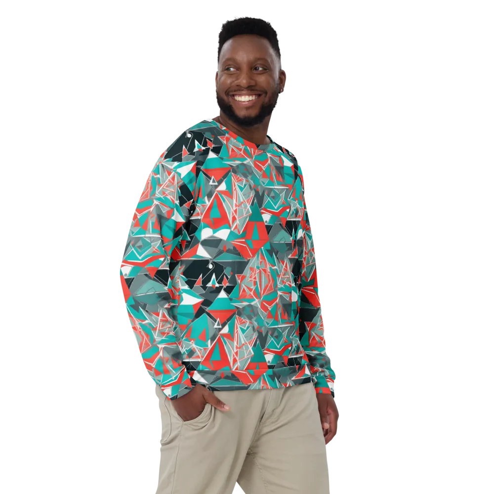Coral Geometry on Sweatshirt — Front