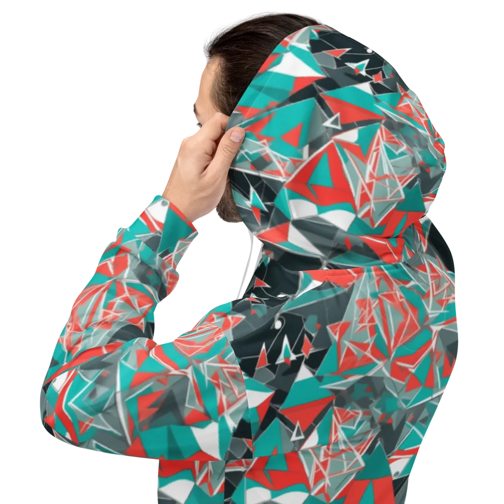Coral Geometry on Hoodie — Back