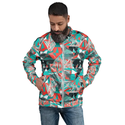 Coral Geometry on a Bomber Jacket