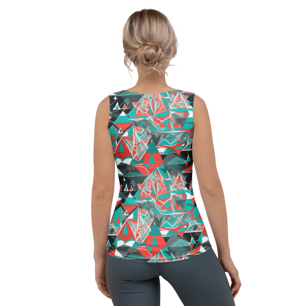 Coral Geometry on Women's Tank Top — Back