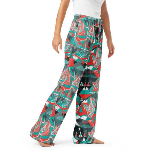 Coral Geometry on a Women's Pajama Pants