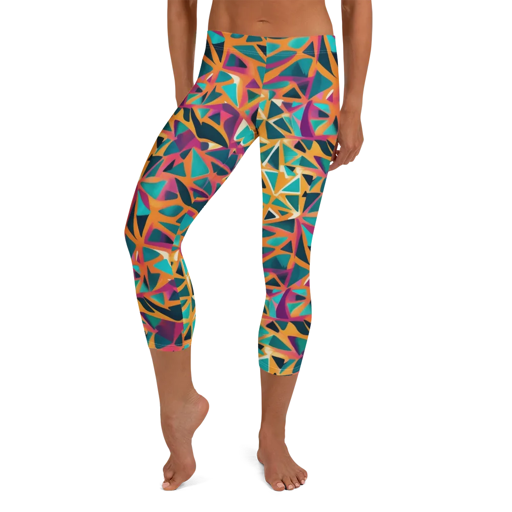 Magma Matrix on Capri Leggings — Front