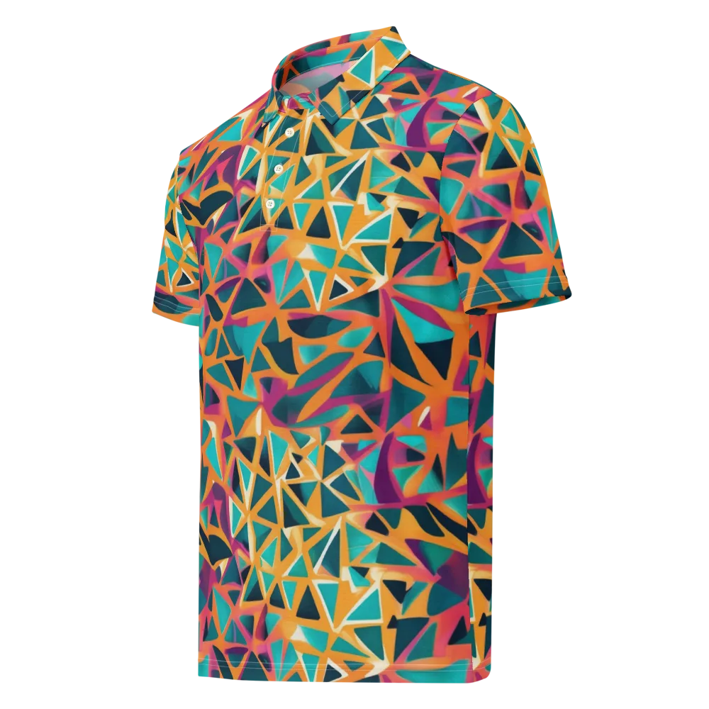 Magma Matrix on Men's Slim Fit Polo Shirt — Left Front