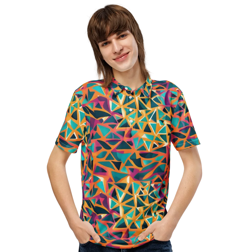 Magma Matrix on Men's Slim Fit Polo Shirt — Front