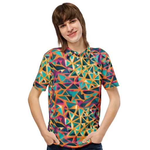 Magma Matrix on a Men's Slim Fit Polo Shirt