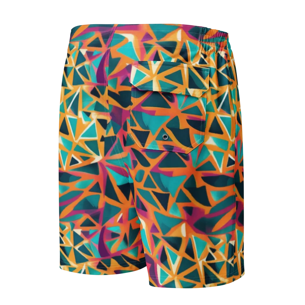 Magma Matrix on Men's Board Shorts — Back
