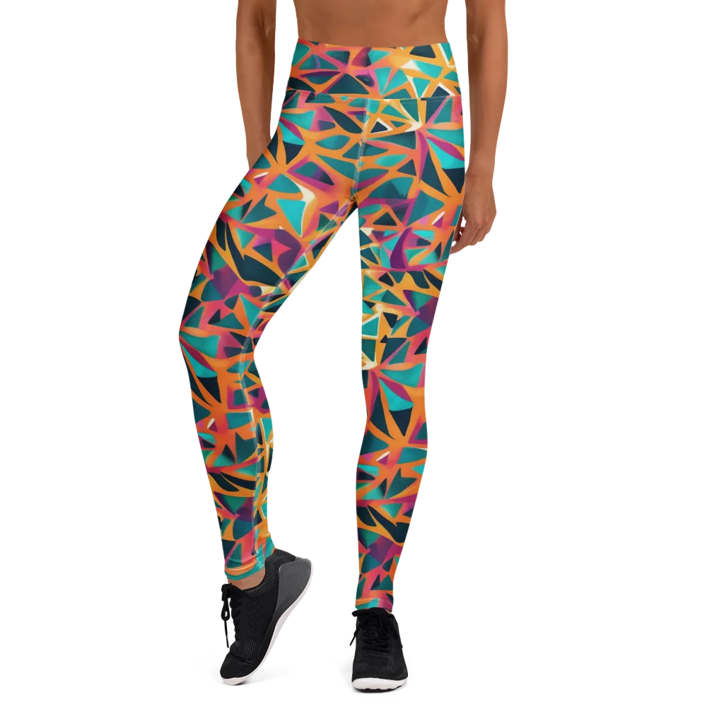 Magma Matrix on Yoga Leggings — Front
