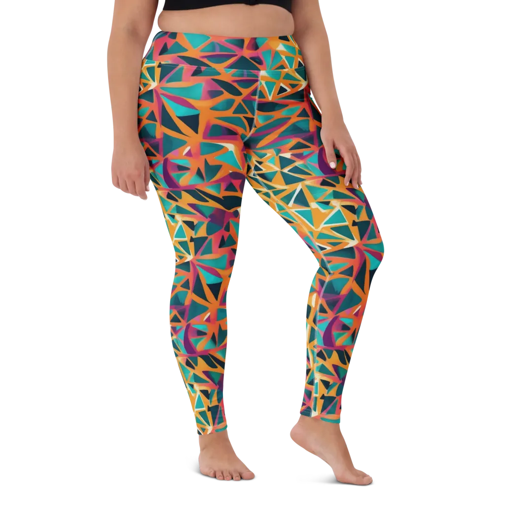 Magma Matrix on Yoga Leggings — Front