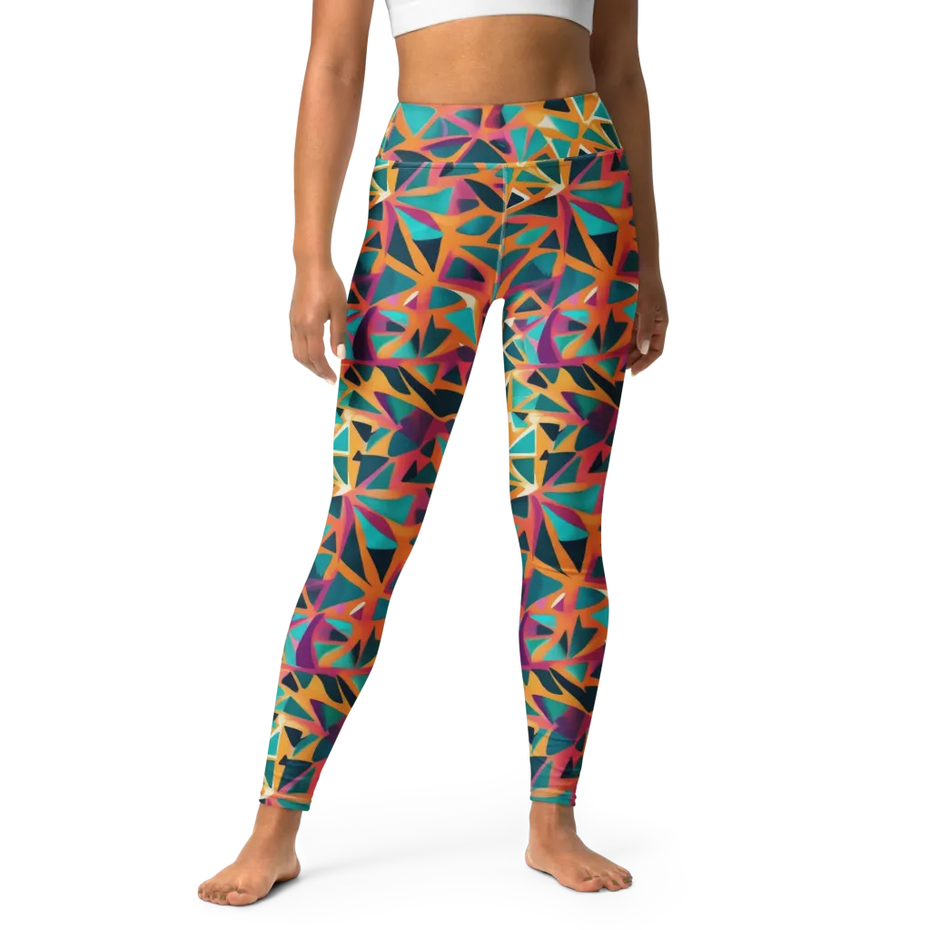Magma Matrix on Yoga Leggings — Front