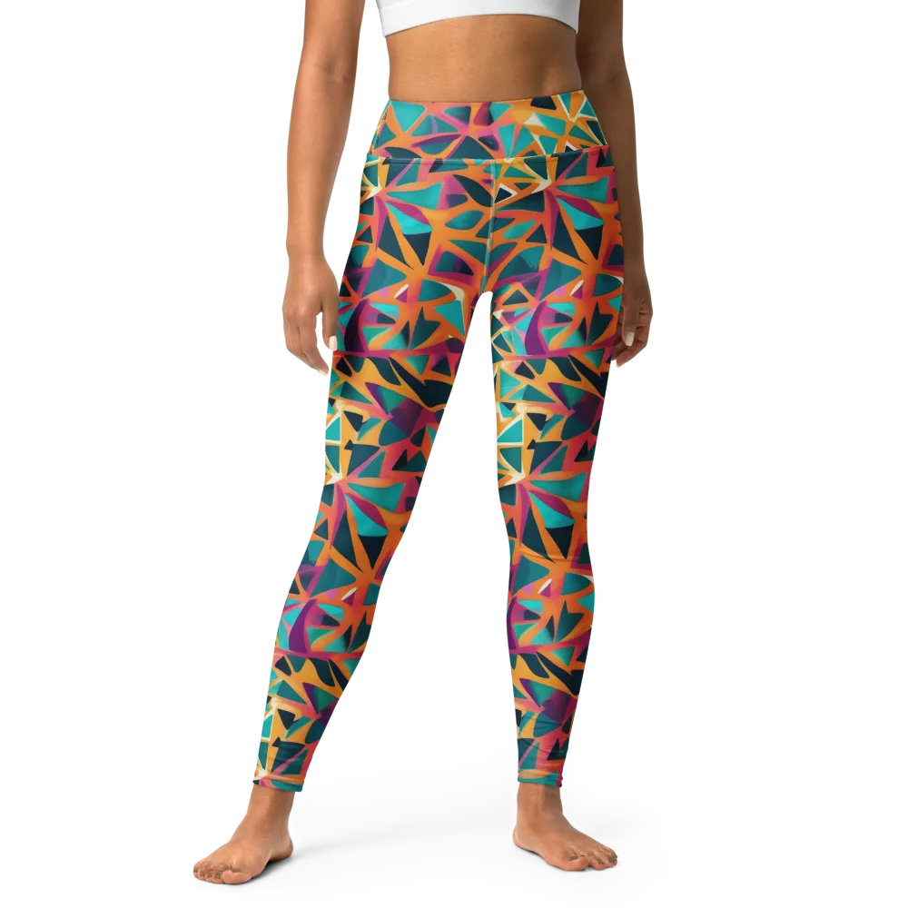 Magma Matrix on Yoga Leggings — Front