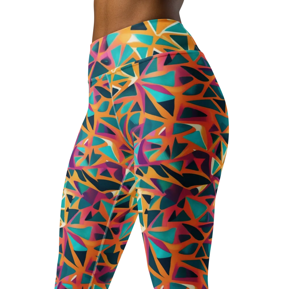 Magma Matrix on Yoga Leggings — Left Front
