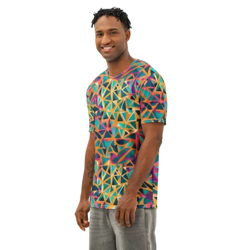 Magma Matrix on a Men's Cotton Crew Neck T-Shirt